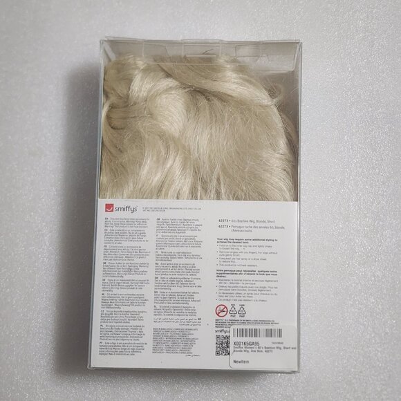 Smiffys 60s Beehive Wig 42273 Short Blonde One Size Adult New Dress Up Halloween - Picture 2 of 3